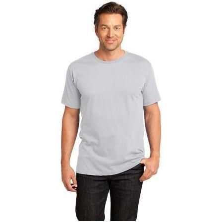 Mens Perfect Weight Crew Tee X - Small Silver Short Sleeve T-Shirts