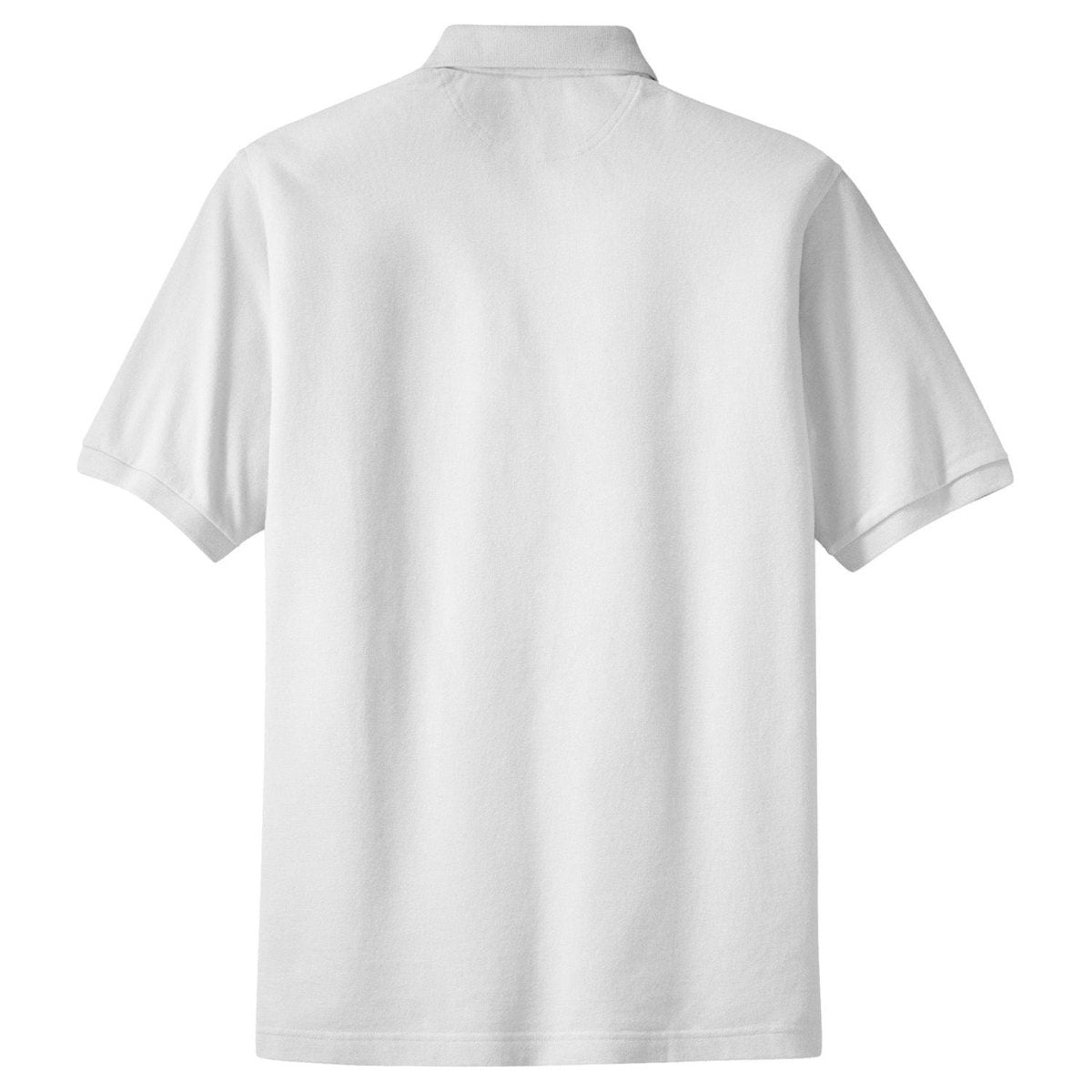 Mens Pique Knit Polo with Pocket X - Small White Polos/Knits