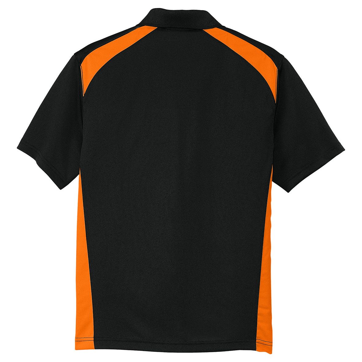 Men's Select Snag - Proof Two Way Colorblock Pocket Polo Black/Shock Orange X - Small Polos/Knits