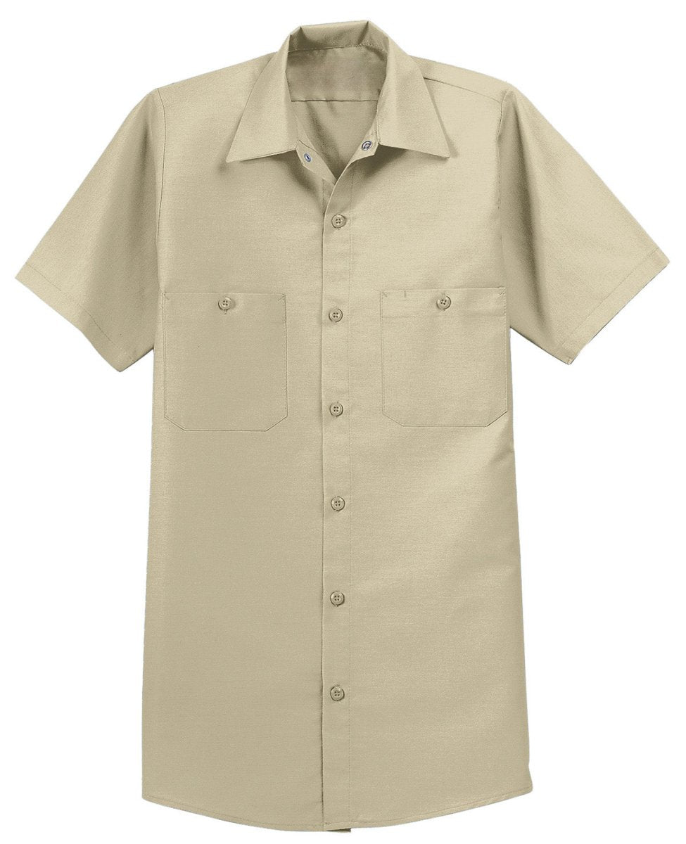 Men's Short Sleeve Industrial Work Shirt Small Light Tan Work Shirts