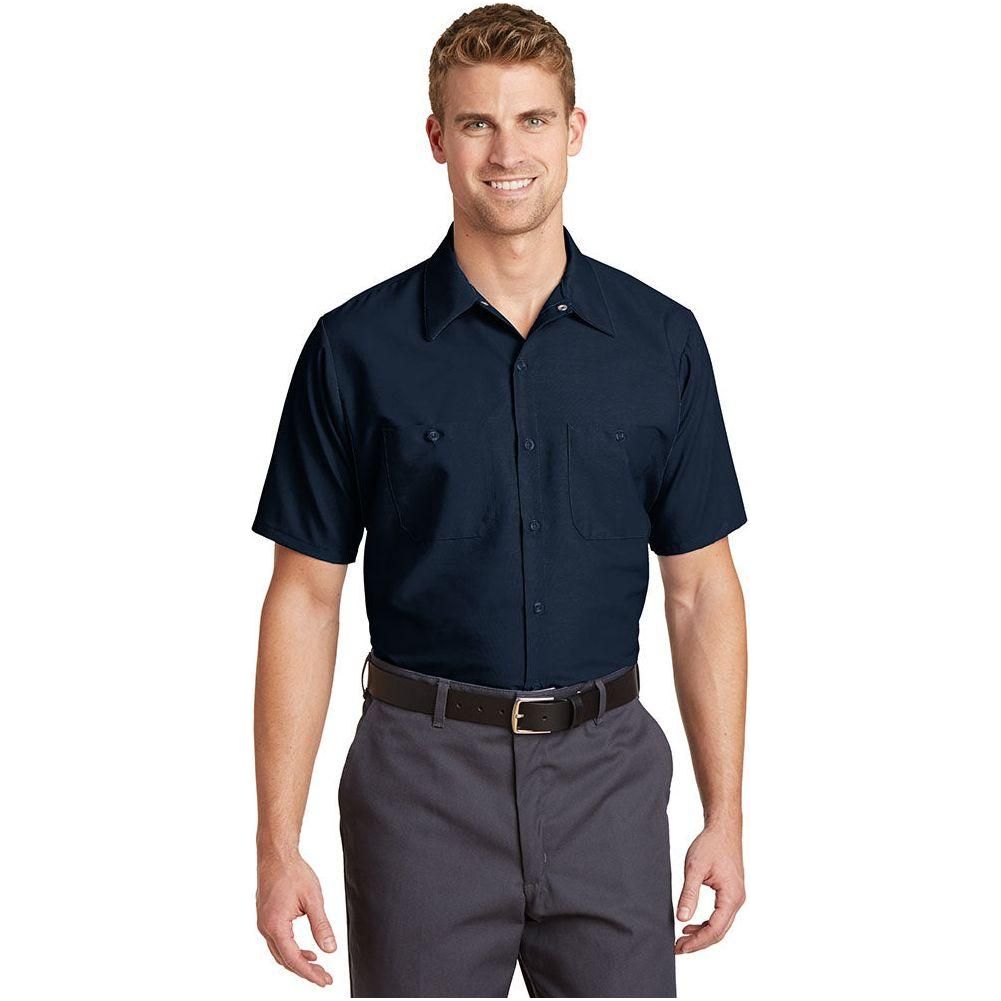 Men's Short Sleeve Industrial Work Shirt Small White Work Shirts