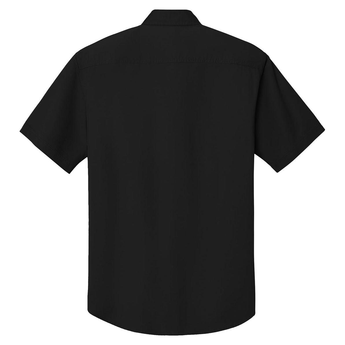 Men's Short Sleeve Twill Shirt Black X - Small