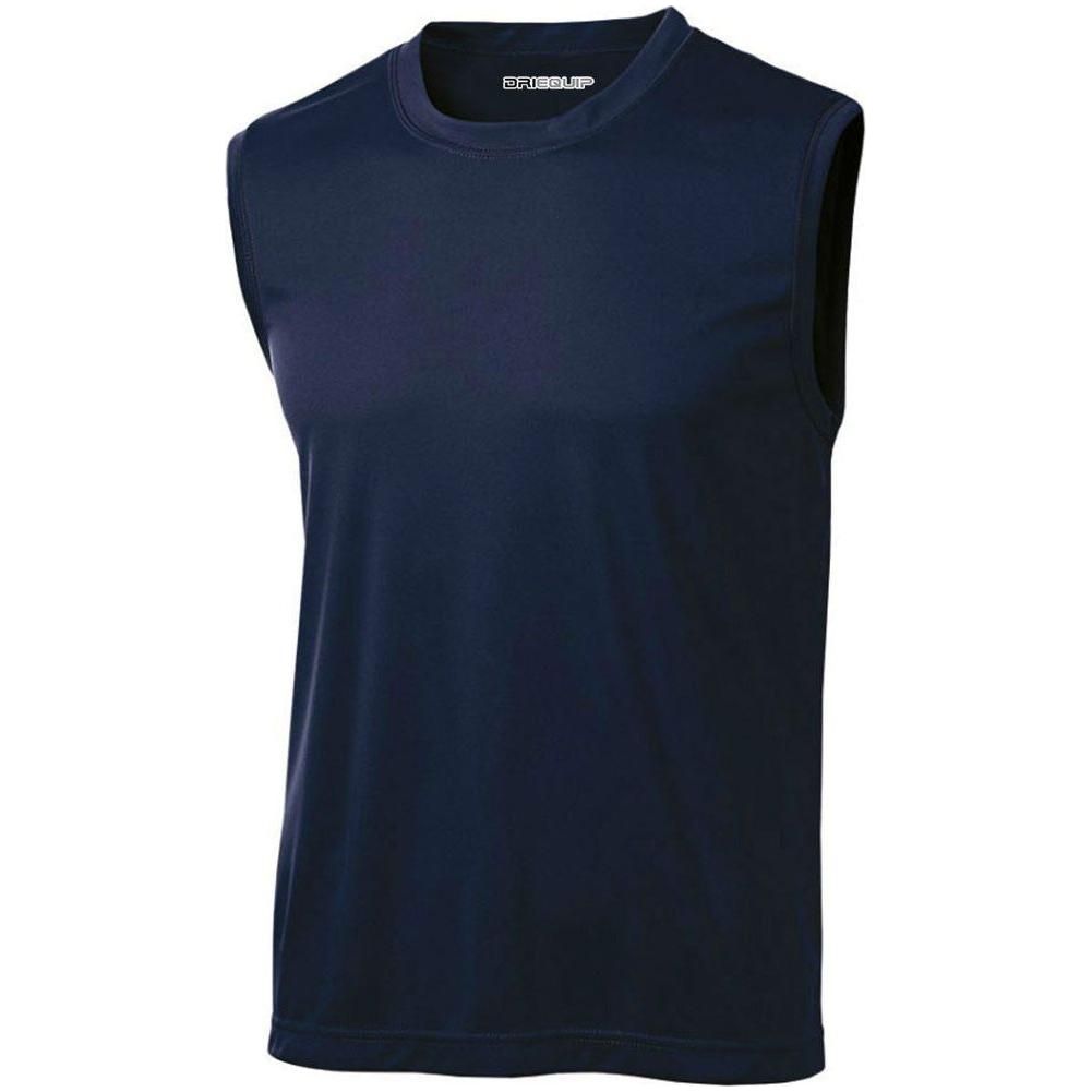 Men's Sleeveless Athletic Tee Shirt. Sizes XS - 4XL True Navy XS Tank Tops