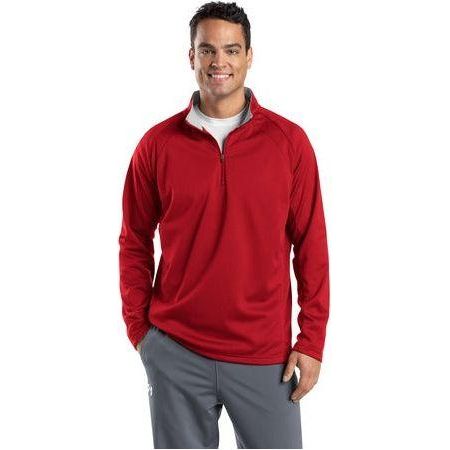 Mens Sport - Wick 1/4 - Zip Fleece Pullover 2X - Large Red/Silver
