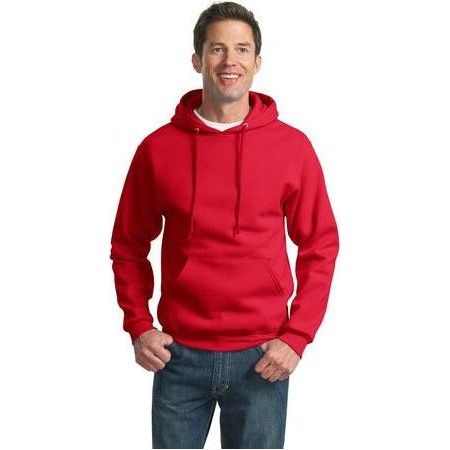 Mens Super Sweat - Pullover Hooded Sweatshirt 2X - Large True Red Sweatshirts