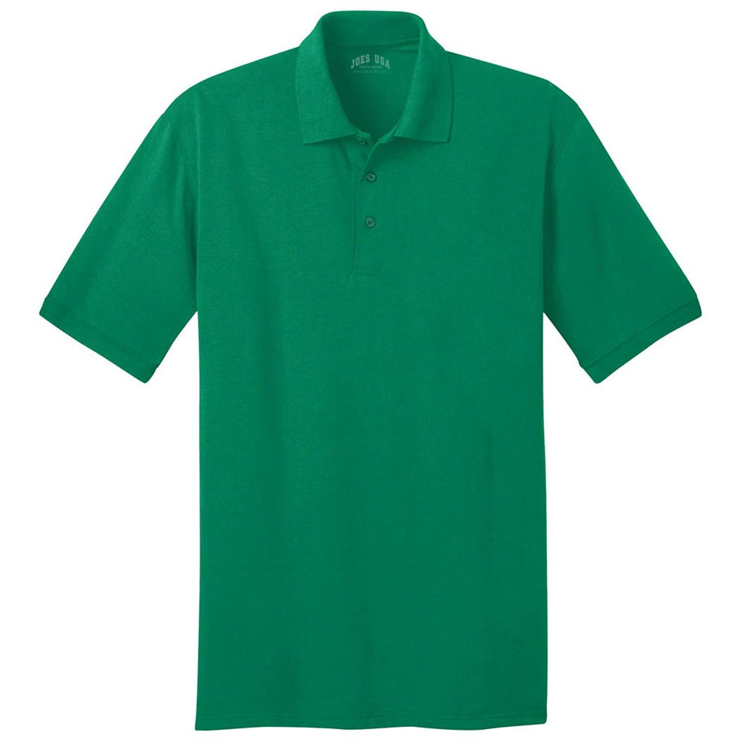 Men's Tall 5.5 - Ounce Jersey Knit Polo Kelly Green Large Tall Polos/Knits
