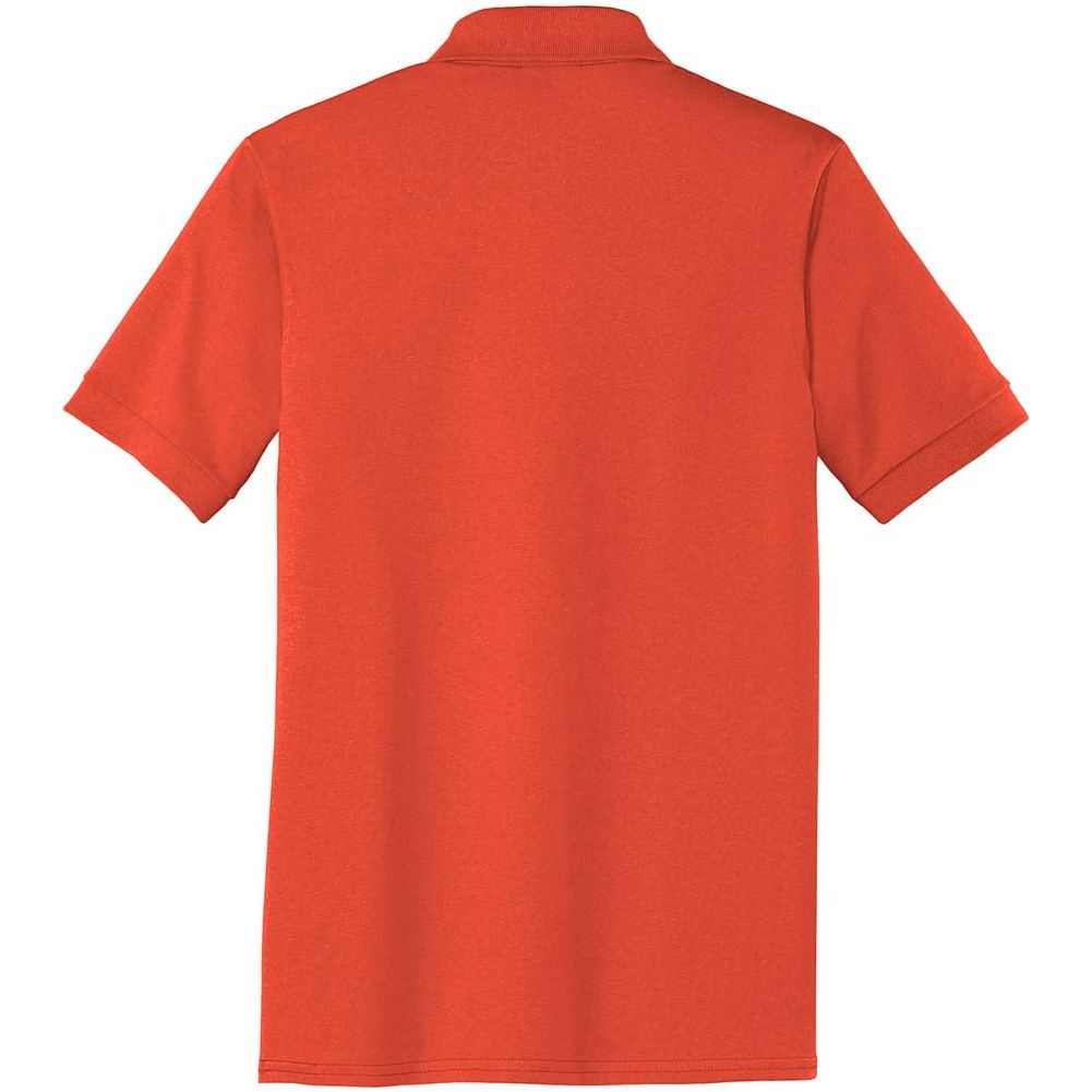 Men's Tall 5.5 - Ounce Jersey Knit Polo Orange Large Tall Polos/Knits