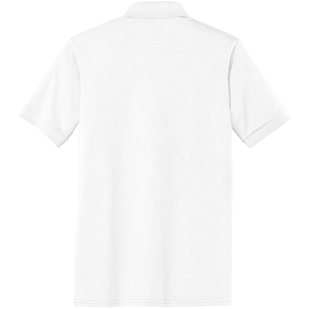 Men's Tall 5.5 - Ounce Jersey Knit Polo White Large Tall Polos/Knits