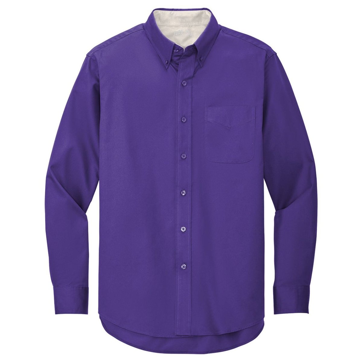 Men's Tall Long Sleeve Easy Care Shirt Purple Large Tall