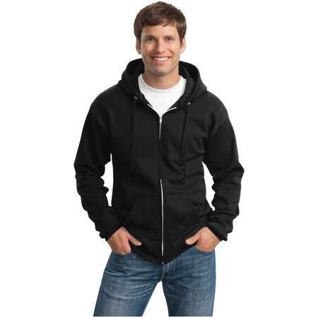 Mens Tall Ultimate Full - Zip Hooded Sweatshirt Large Tall Jet Black Zip Hoodies
