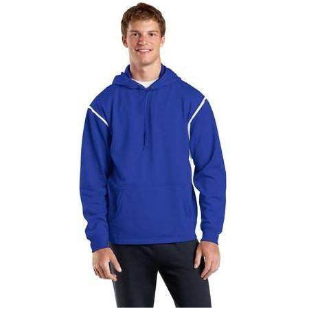 Mens Tech Fleece Hooded Sweatshirt True Royal/White 3X - Large Sweatshirts