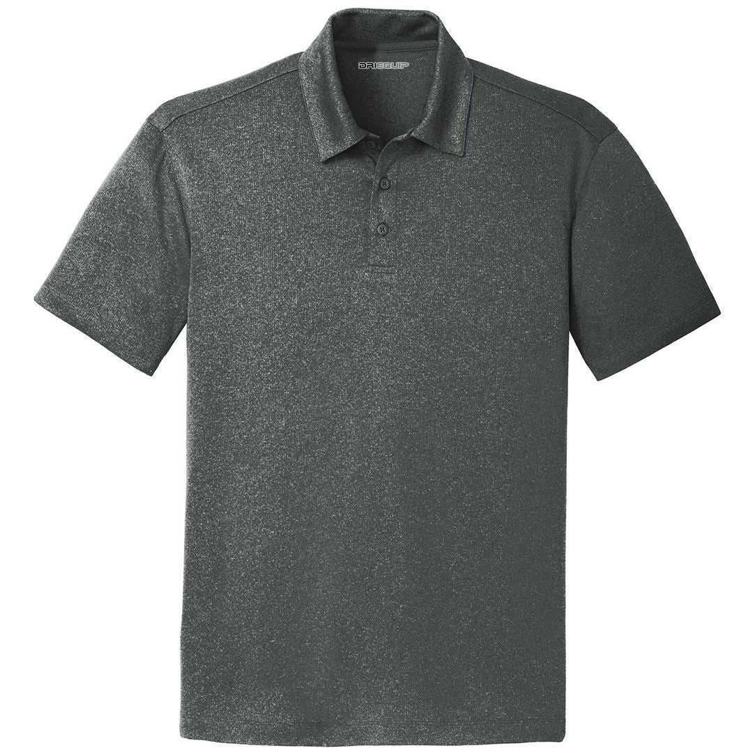 Mens Trace Heather Moisture Wicking Golf Polos in Sizes: XS - 4XL X - Small Charcoal Heather Polos/Knits