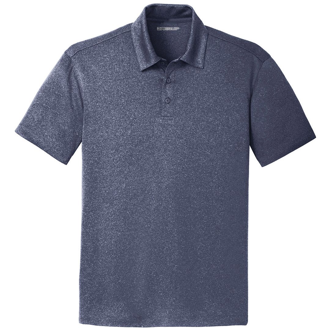 Mens Trace Heather Moisture Wicking Golf Polos in Sizes: XS - 4XL X - Small True Navy Heather Polos/Knits
