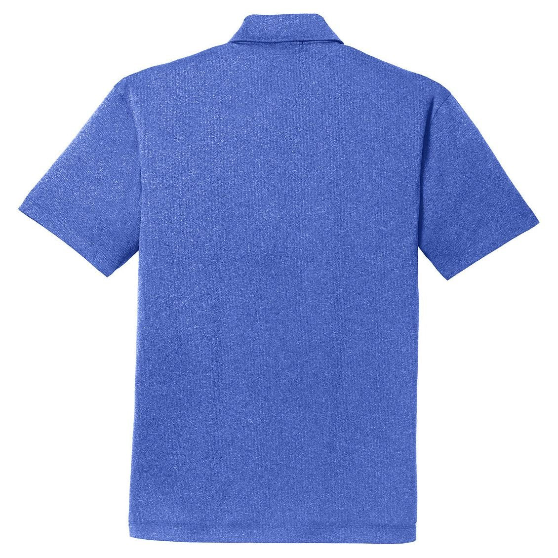 Mens Trace Heather Moisture Wicking Golf Polos in Sizes: XS - 4XL X - Small True Royal Heather Polos/Knits