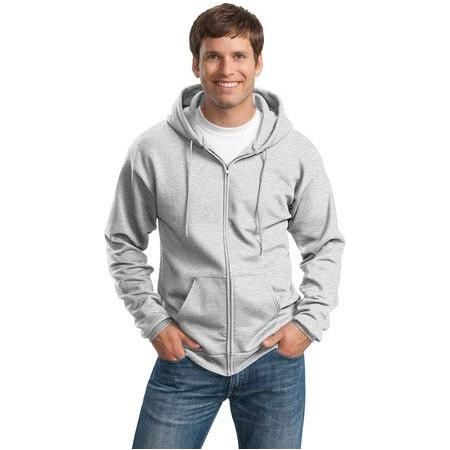 Mens Ultimate Full - Zip Hooded Sweatshirt Small Ash Zip Hoodies