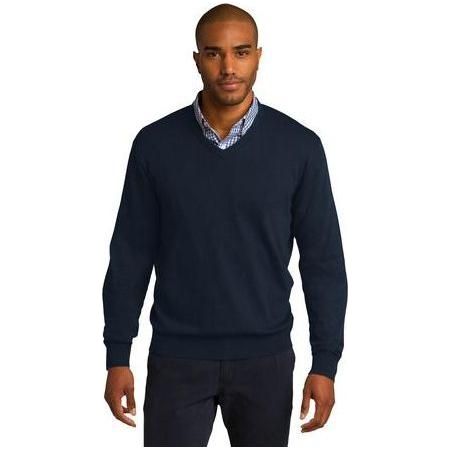 Men's V - Neck Sweater Navy 4X - Large