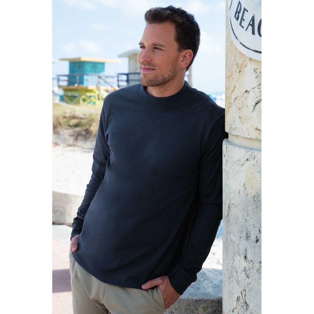 Mock Turtleneck Small Athletic Heather