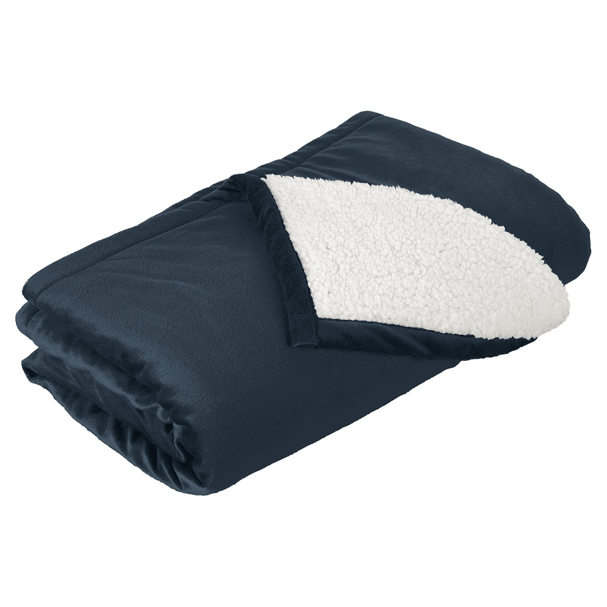 Mountain Lodge Sherpa Blanket Navy
