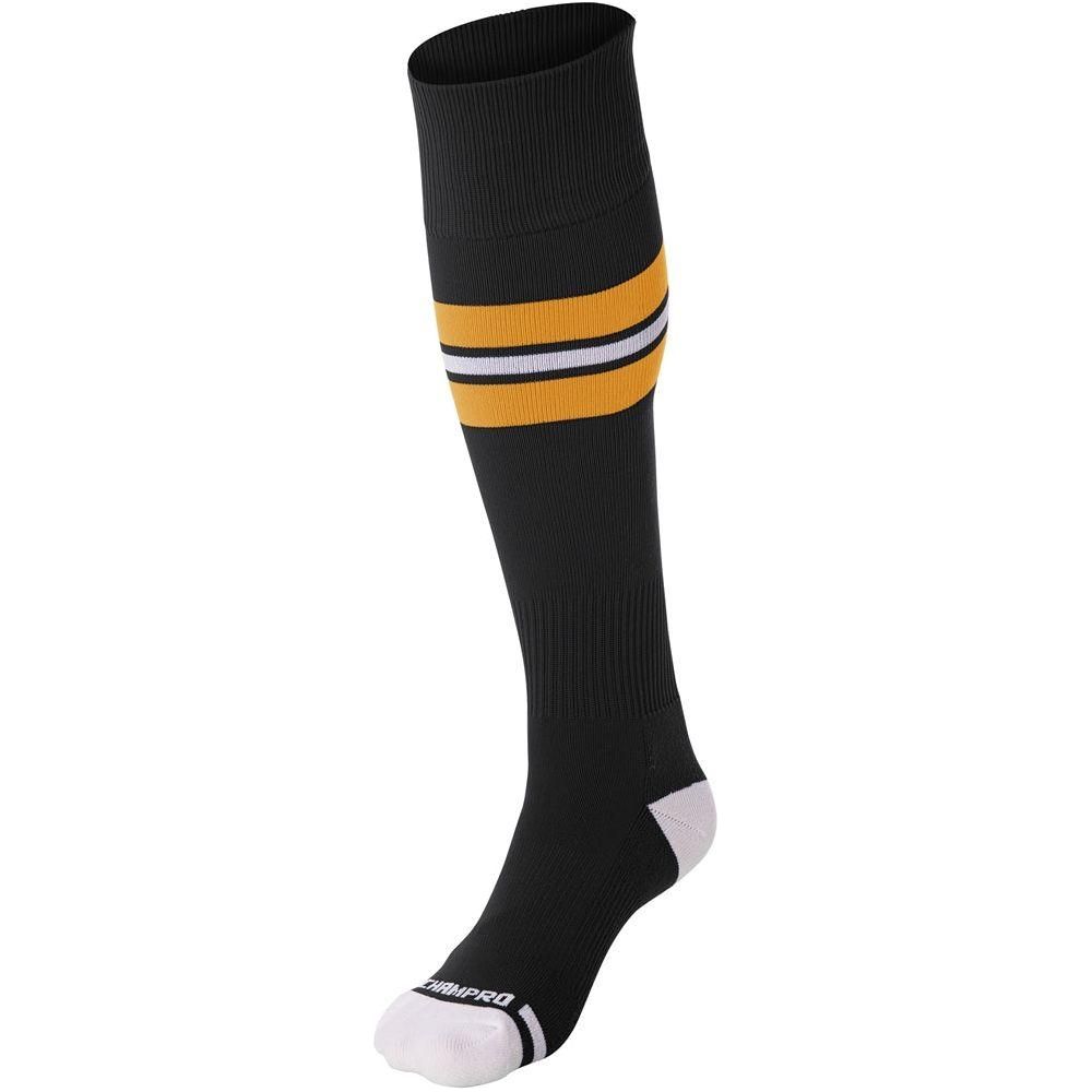 MULTI SPORT STRIPED SOCK | Champro AS3 Black, Gold, White X - Small Accessories