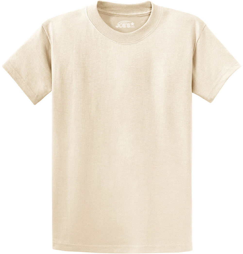Joe's USA Mens Heavyweight Wholesale 6.1-ounce, 100% Cotton T-Shirt - Natural - JUSA T-Shirts Joe's USA Natural S
