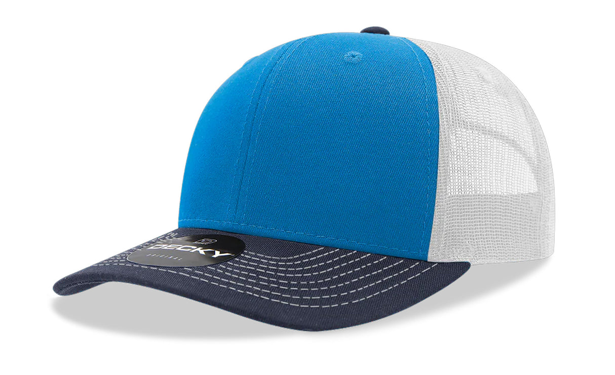 Decky 6 Panel Mid Profile Structured Cotton Blend Trucker | Decky 6021