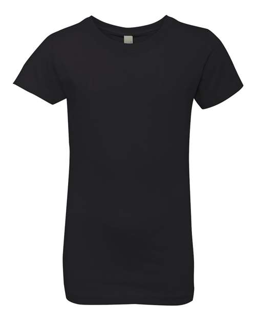 Next Level Girls’ Cotton Princess T-Shirt - Next Level 3710 Black XS Short Sleeve T-Shirts