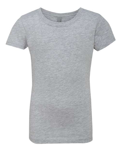 Next Level Girls’ Cotton Princess T-Shirt - Next Level 3710 Heather Grey XS Short Sleeve T-Shirts