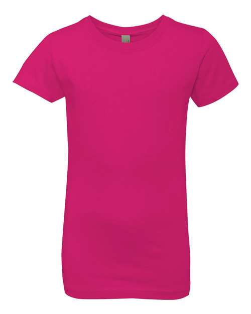 Next Level Girls’ Cotton Princess T-Shirt - Next Level 3710 Raspberry XS Short Sleeve T-Shirts