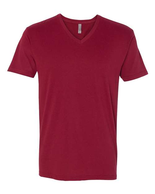 Next Level Men's Sueded V - Neck T-Shirt - Next Level 6440 Cardinal XS Short Sleeve T-Shirts
