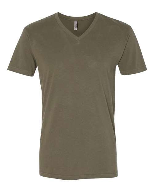 Next Level Men's Sueded V - Neck T-Shirt - Next Level 6440 Military Green XS Short Sleeve T-Shirts
