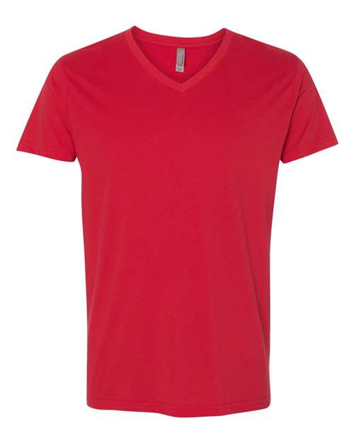 Next Level Men's Sueded V - Neck T-Shirt - Next Level 6440 Red XS Short Sleeve T-Shirts