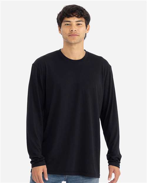 Next Level Men's Triblend Long Sleeve T-Shirt - Next Level 6071 Black XS Long Sleeve T-Shirts