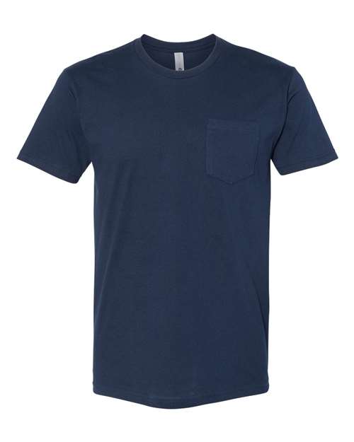 Next Level Unisex Cotton Pocket T-Shirt - Next Level 3605 Midnight Navy XS Short Sleeve T-Shirts