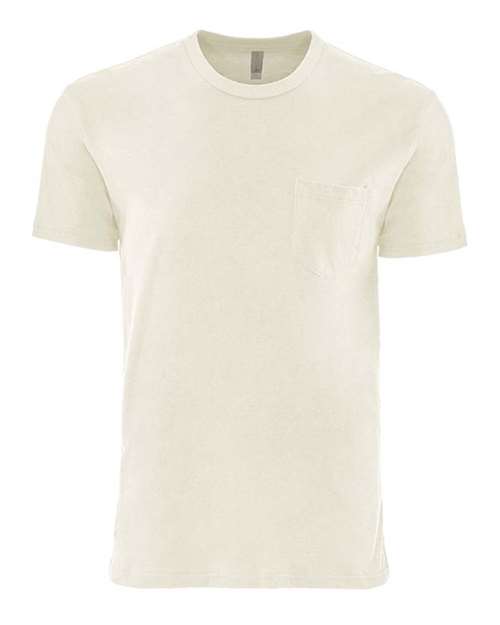 Next Level Unisex Cotton Pocket T-Shirt - Next Level 3605 Natural XS Short Sleeve T-Shirts