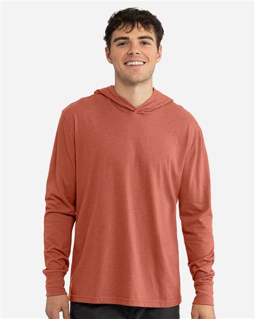 Next Level Unisex CVC Hoodie Long Sleeve T-Shirt - Next Level 6221 Heather Redwood XS Long Sleeve T-Shirts