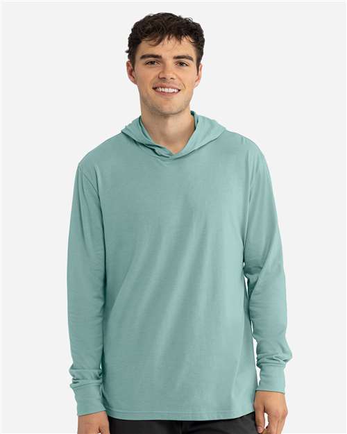 Next Level Unisex CVC Hoodie Long Sleeve T-Shirt - Next Level 6221 Heather Seafoam XS Long Sleeve T-Shirts