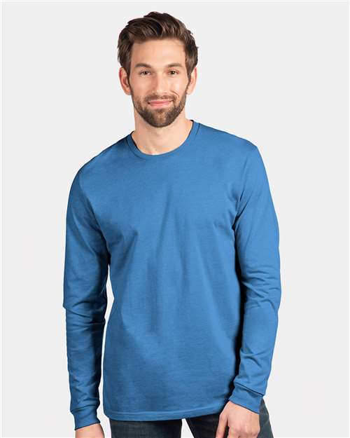 Next Level Unisex CVC Long Sleeve T-Shirt - Next Level 6211 Heather Columbia Blue XS Long Sleeve T-Shirts