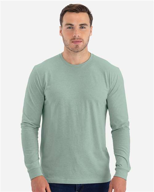Next Level Unisex CVC Long Sleeve T-Shirt - Next Level 6211 Heather Seafoam XS Long Sleeve T-Shirts