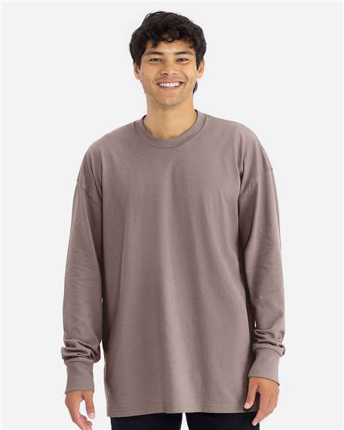 Next Level Unisex Heavyweight Long Sleeve T-Shirt - Next Level 7211 Shiitake XS Long Sleeve T-Shirts
