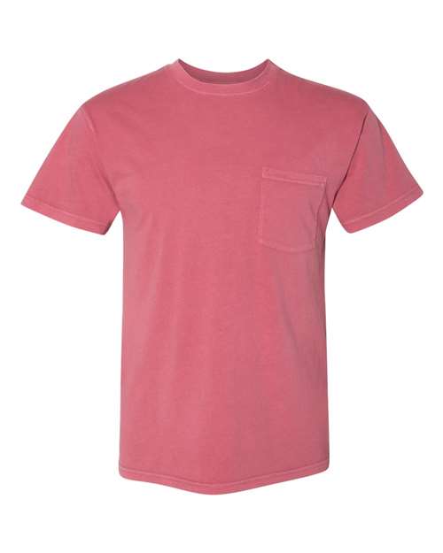 Next Level Unisex Inspired Dye Pocket T-Shirt - Next Level 7415 Smoked Paprika XS Short Sleeve T-Shirts