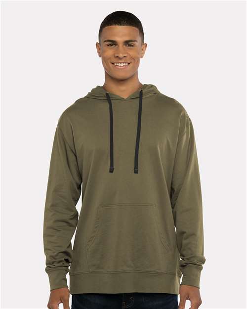 Next Level Unisex Laguna Hoodie Sweatshirt - Next Level 9301 Military Green/ Black XS Sweatshirts