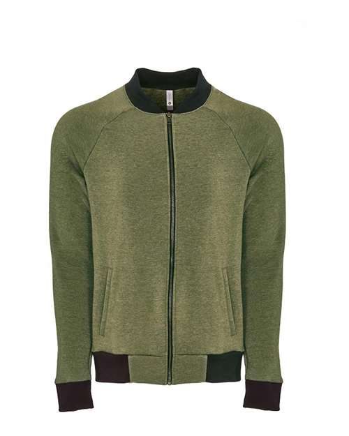 Next Level Unisex Malibu Bomber Jacket - Next Level 9700 Heather Military Green XS Jackets