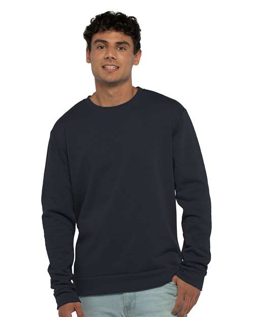 Next Level Unisex Malibu Crewneck Sweatshirt - Next Level 9002 Heather Midnight Navy XS Crewneck Sweatshirts