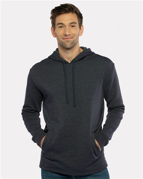 Next Level Unisex Malibu Welt Pocket Hoodie Sweatshirt - Next Level 9300 Heather Bay Blue XS Sweatshirts