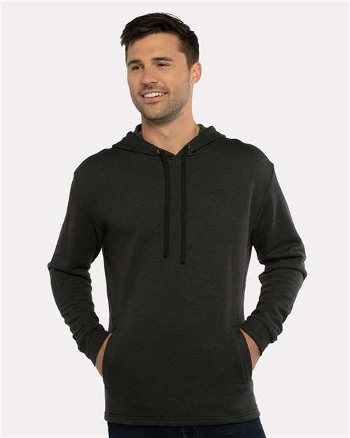 Next Level Unisex Malibu Welt Pocket Hoodie Sweatshirt - Next Level 9300 Heather Black XS Sweatshirts