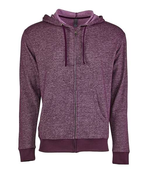 Next Level Unisex Pacifica Full - Zip Hoodie Sweatshirt - Next Level 9600 Plum XS Zip Hoodies