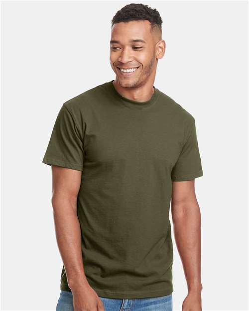 Next Level Unisex Power Crew Tee - Next Level 7410S Military Green XS Short Sleeve T-Shirts