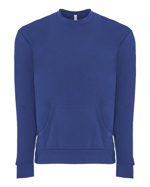 Next Level Unisex Santa Barbara Pocket Crewneck Sweatshirt - Next Level 9001 Royal XS Crewneck Sweatshirts