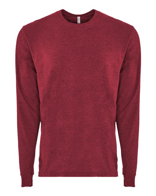 Next Level Unisex Sueded Long Sleeve T-Shirt - Next Level 6411 Cardinal XS Long Sleeve T-Shirts