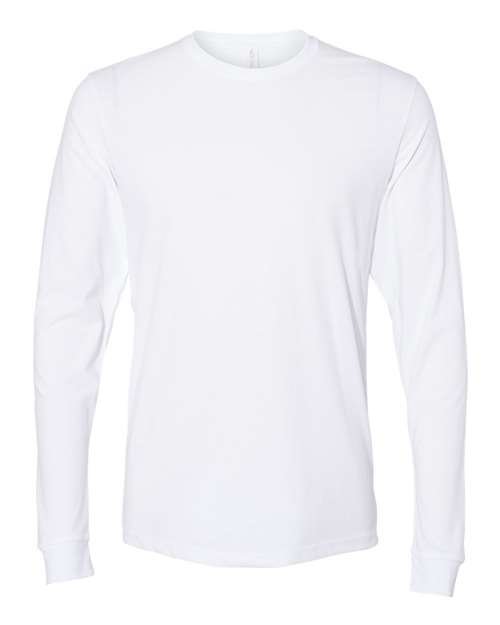 Next Level Unisex Sueded Long Sleeve T-Shirt - Next Level 6411 White XS Long Sleeve T-Shirts
